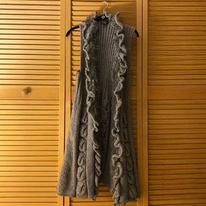 Grey sleeveless sweater